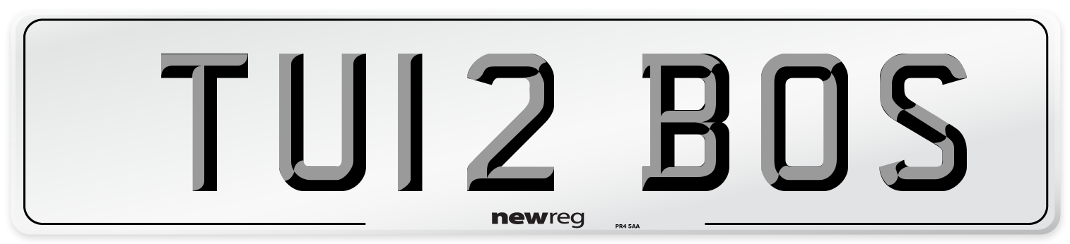 TU12 BOS Number Plate from New Reg